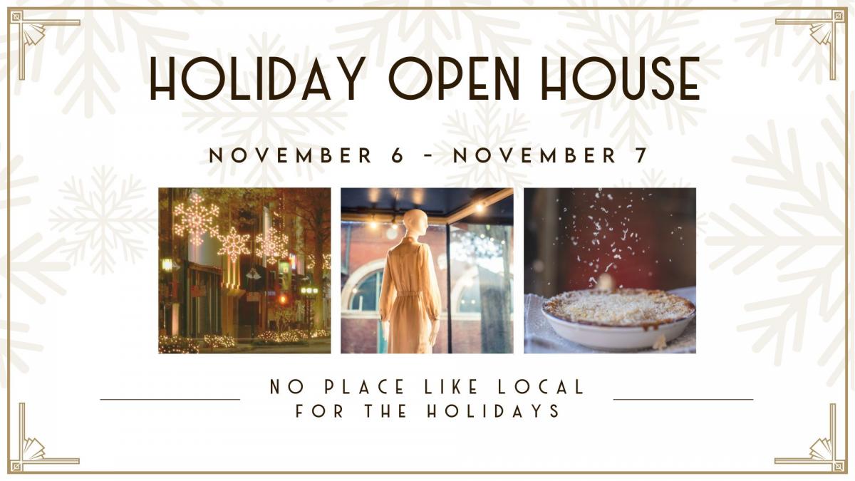 Holiday open house graphic