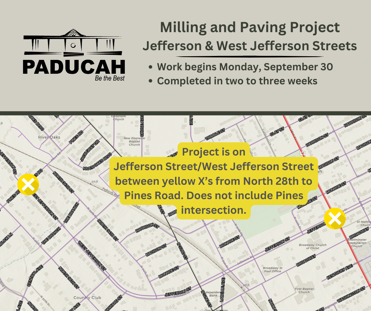 milling and paving map